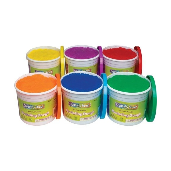 Pacon Modeling Dough, 6 Colors, 3.3 lb Each, AST, 6PK PAC4076 - main